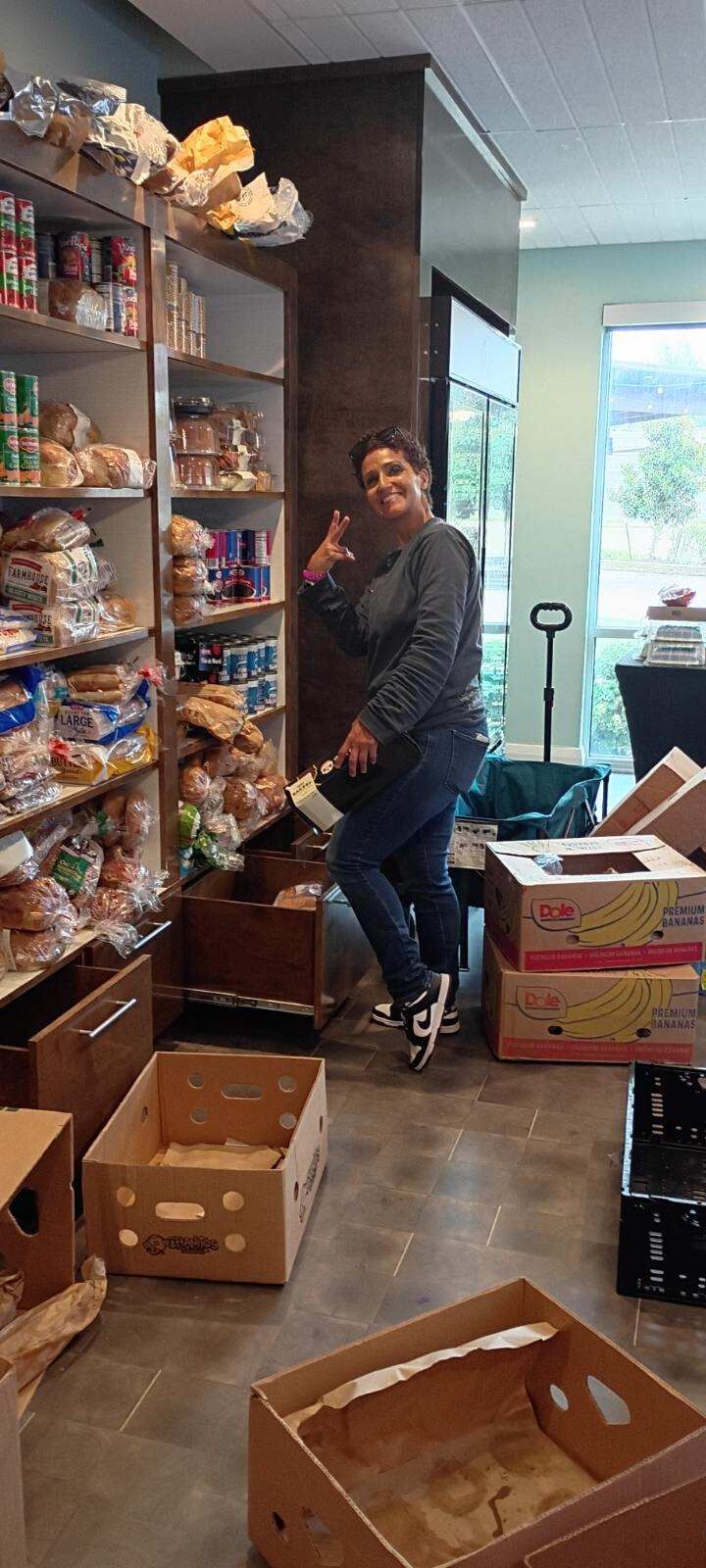 Founder Suzlynn Bruton at the community pantry