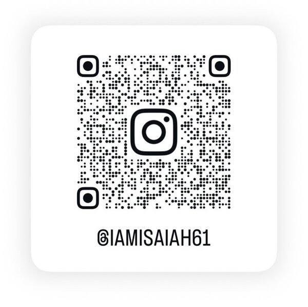 Scan to follow @iamisaiah61 on Instagram